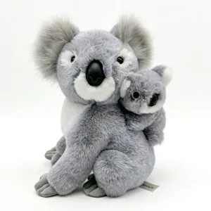 Süße Plüsch Mutter und Baby Koala Stofftier, realistisches Kuscheltier für Kinder Geschenk.