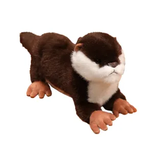 Süßes Simulations-Otter-Plüschtier liegendes Stofftier Puppe weiches Kissen für Kinder