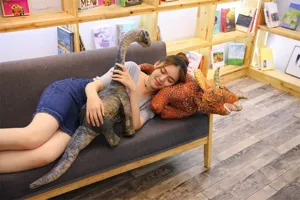 Peluche dinosaure en peluche, grand jouet tyrannosaure doux pour cadeau d'anniversaire.