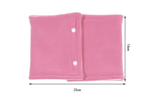 Scaldacollo termico in pile spesso per uomo e donna, sciarpa tubolare rosa tinta unita.