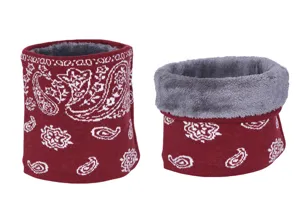 Tour de cou tricoté en polaire épaisse d'hiver motif paisley écharpe chaude et douillette