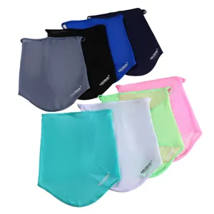 Summer mesh sun protection face mask breathable cycling fishing neck gaiter uv blocking