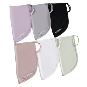 Ice silk sun protection face mask for women, breathable ear-hanging anti-dust sunshade veil.