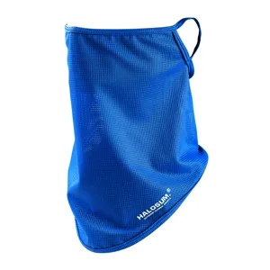 Summer breathable mesh sun protection face mask, ear loop neck gaiter for outdoor cycling fishing.