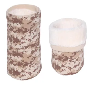 Winter fleece lined camouflage neck gaiter thick warm outdoor windproof thermal scarf mask