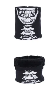Winter fleece gevoerde schedel nekwarmer, gebreide thermische sjaal voor koude dagen.
