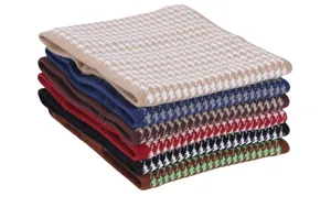 Gestreickter Hahnentritt Fleece Halswärmer dicker Winter warmer Schal für Damen Herren