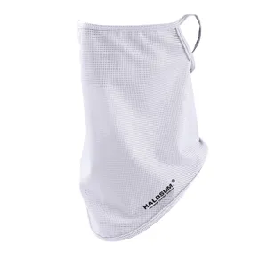 Summer breathable mesh sun protection face mask with ear loops for outdoor sports riding fishing.