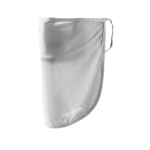Ice silk sun protection face mask, breathable ear-loop design for summer outdoor use.