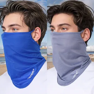Summer mesh sun protection face mask breathable neck gaiter for outdoor cycling fishing.