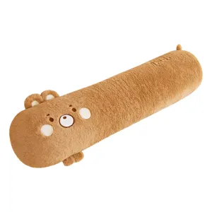 Schattig dier lang pluche lichaamskussen, zacht knuffelkussen voor slapen en knuffelen comfortabel.
