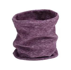 Winter warm knitted fleece neck warmer infinity scarf for outdoor windproof daily wear purple.