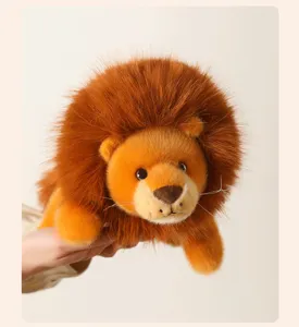 Realistischer langhaariger Löwe Plüschtier, weiche Mähne, süße Puppe für Kinder Dekoration