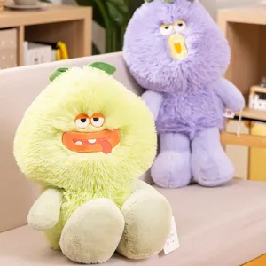 Cute funny long plush fruit vegetable doll toy soft fluffy comforting doll gift for kids main view