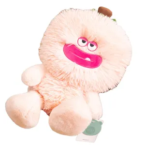 Cute strawberry bear plush toy fluffy stuffed doll funny vegetable plushie gift for kids