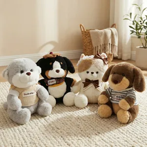 Cute Stuffed Animal Plush Toy Cute Otter Dachshund Cat Dog Hugging Pillow Soft Companion Birthday Gift