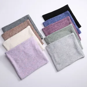 Outdoor double layer warm neck gaiter winter windproof solid color pull over scarf