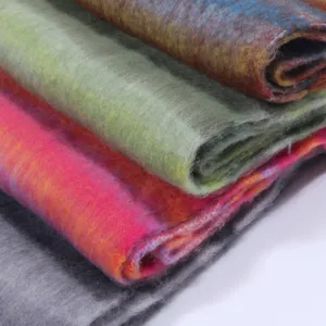 Korean style winter warm striped scarf soft cozy fuzzy long thick neck warmer for women