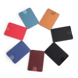 Porte-cartes Minimaliste en Cuir de Vachette Pleine Fleur Mini Étui de Carte de Crédit Mince Protecteur de Carte de Visite Pour Hommes