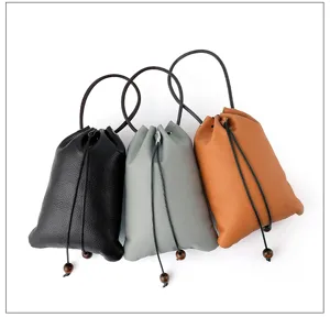 Genuine leather lucky bag women crossbody phone bag coin purse small minimalist casual style.