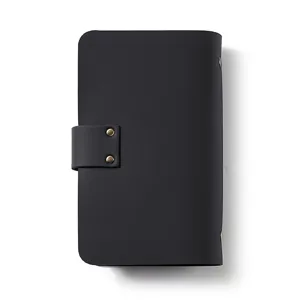 Black leather money organizer binder cash envelope system wallet savings planner budget binder