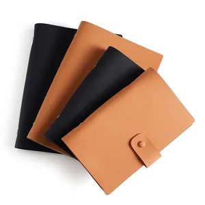 Cuaderno de Hojas Móviles de Cuero Genuino A5 A6 Diario de Negocios Planificador Agenda Retro Papelería de Oficina Regalo