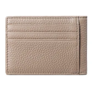 Tarjetero de piel genuina cartera minimalista delgada con multiples ranuras utiles.