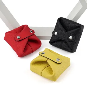 Japanese Mini Genuine Leather Coin Purse Women Compact Earphone Storage Bag Credit Card Holder Fashion Mini Wallet