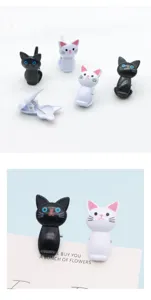 Plastic cartoon cat clip cute sealing clip office memo holder desktop photo decoration