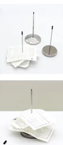 Stainless steel bill fork receipt spike metal ticket holder for restaurant kitchen office desk.