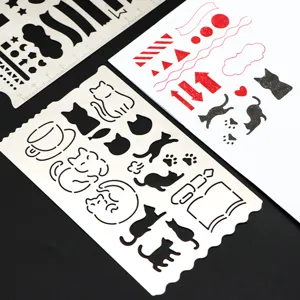 Stainless Steel Multifunctional Drawing Ruler Hollow Scale Ruler Office School Drafting Design Measuring Ruler