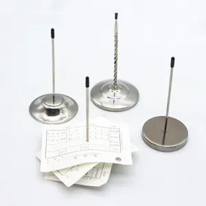 Stainless Steel Receipt Holder Bill Spike Desk Memo Note Spindle Kitchen Restaurant Order Paper Fork Office Organizer