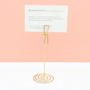 Clip per Promemoria in Metallo Portafoto Verticale Portabiglietti da Visita Clip per Messaggio per Ufficio Matrimonio