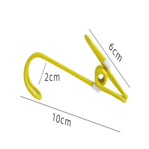 Japanese style metal hook clip with strong spring, multi-functional drying and storage tool.