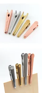 Stainless steel alligator clips, metal sealing clips for food bags, kitchen organizers.