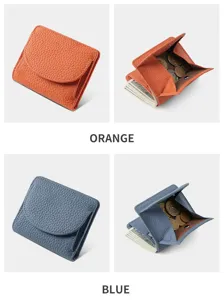 Echtes Leder Portemonnaie für Damen mit RFID Schutz und praktischem kleinen Münzfach.