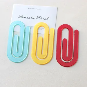 Large Thickened Glitter Acrylic Paper Clips Decorative Bookmarks For Office Stationery Document Folder