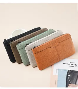 Δερμάτινη τσάντα clutch για άνδρες και γυναίκες, πολύχρωμη μαλακή θήκη κινητού τηλεφώνου.