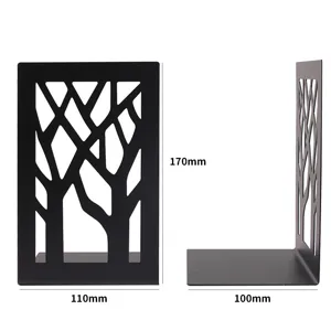Creative Minimalist Hollow Metal Bookends For Desktop Book Storage Office School Book Shelf Organizer Home Decor