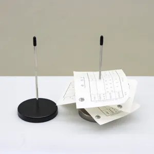 Stainless steel menu spike receipt holder, metal bill spindle for restaurant kitchen desk