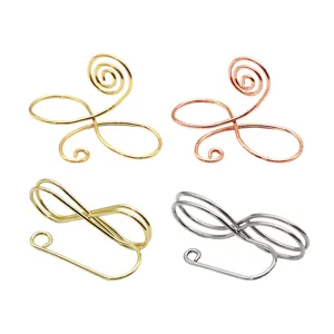 Metal wire desk memo clip placeholder and card holder for desktop office organization