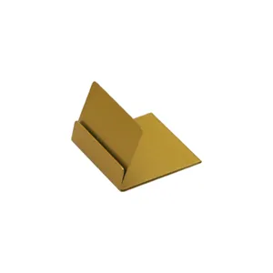 Gold metal card holder L-shaped desktop business card stand price tag clip memo clip.
