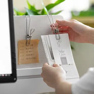 Stainless steel hook clips, versatile heavy-duty spring clips for home, office, and kitchen organization.