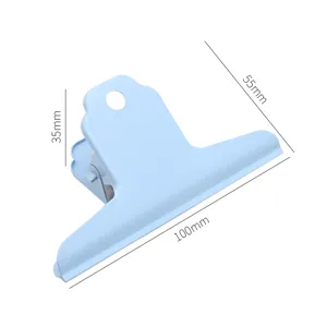 Large Metal Macaron Colored Mountain Shape Binder Clip Thickened Document Steel Clip Office Storage Clip Art Drawing Board Clip