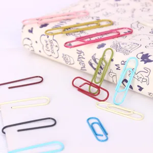 Colorful Shaped Metal Paper Clips Cute Bookmarks Assorted Sizes Paperclips With Plastic Storage Box For Office School