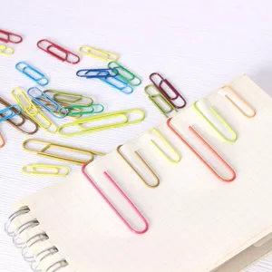 Colorful shaped paper clips cute office bookmarks metal stationery mixed pack!