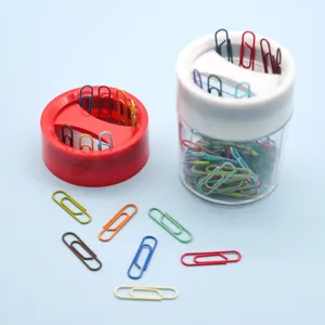 Fermagli Colorati Scatola Portaoggetti Magnetica Set 100 Pezzi Cancelleria da Ufficio Fermagli in Metallo Segnalibri Accessori Scrivania