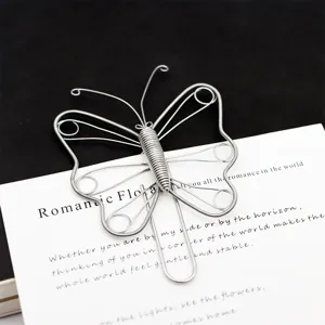 Creative Metal Wire Butterfly And Ant Paper Clips Cute Animal Shape Memo Clips Office Desk Stationery Decorative Bookmarks