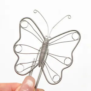 Creative silver butterfly metal paperclip cute insect stationery memo clip bookmark