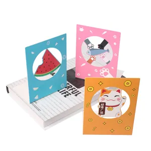 Colorful metal bookends cute cartoon desktop book stand organizer for office school supplies.